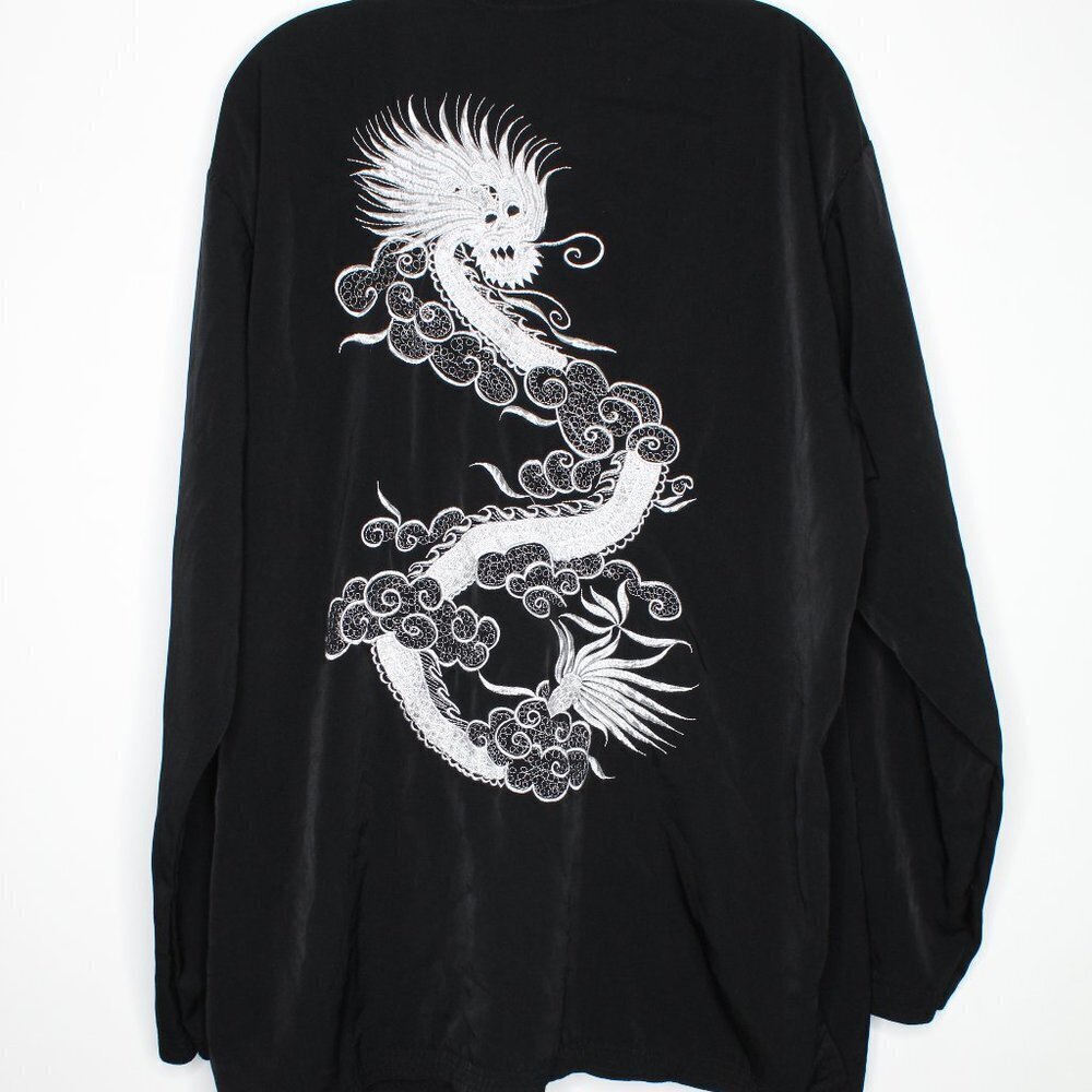Oriental Men's Black Top
